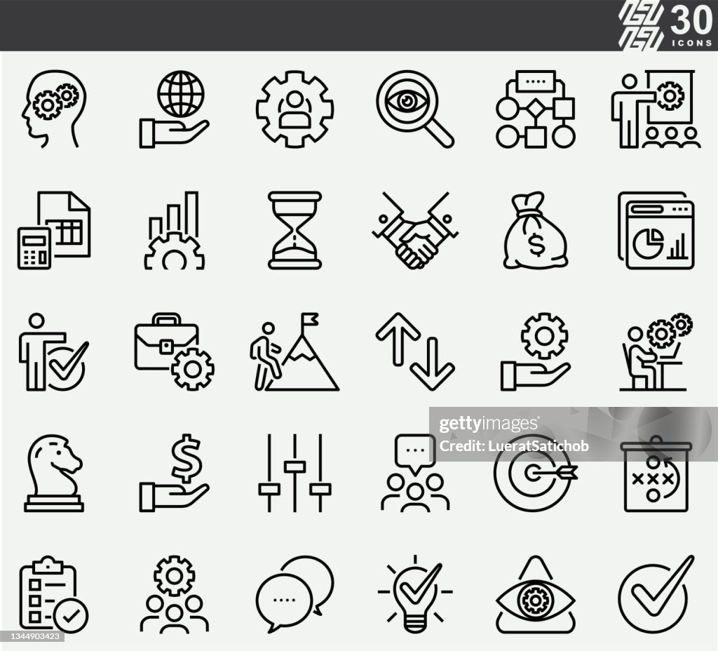 Operations Management Line Icons