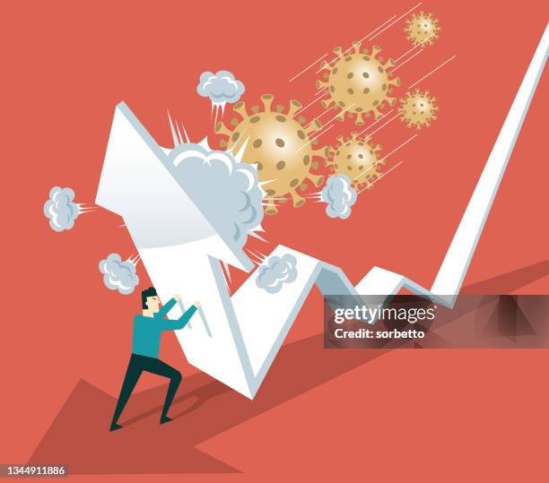 falling - viruses - businessman - fight illness stock illustrations