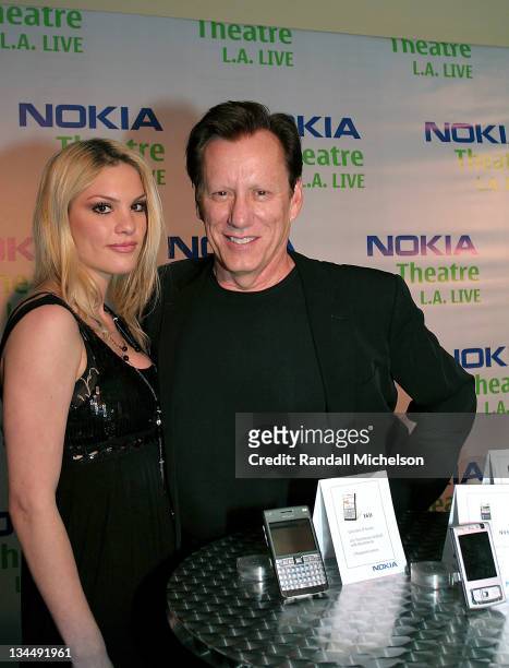 Ashley Madison and actor James Woods at the Nokia Gift Lounge in the new Nokia Theater on October 18, 2007 in Los Angeles.