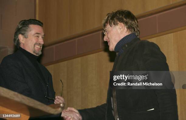 Geoffrey Gilmore, President of the Sundance Film Festival and Robert Redford