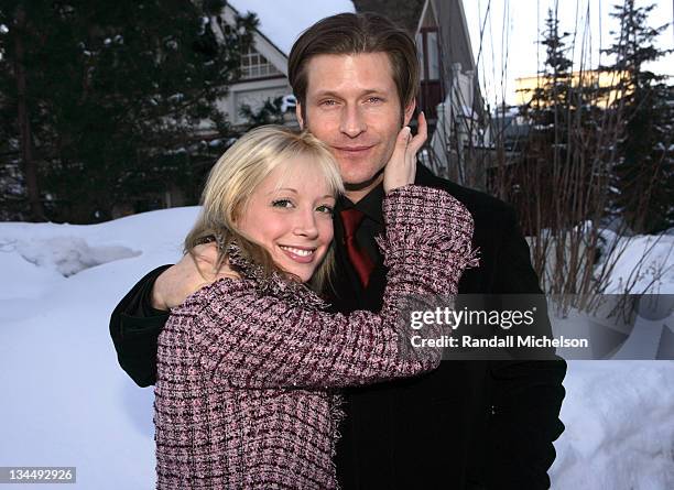 Courtney Peldon and Crispin Glover during 2006 Sundance Film Festival - Courtney Peldon and Crispin Glover Outdoor Portraits in Park City, Utah,...