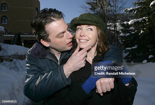 Justin Kirk and Julianne Nicholson during 2006 Sundance Film Festival - "Puccini For Beginners" Outdoor Portraits in Park City, Utah, United States.