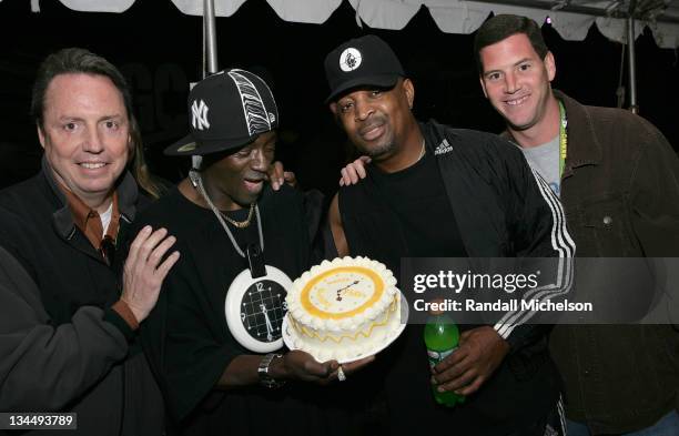 Jody Williams, Flavor Flav, Chuck D and Mark Mason