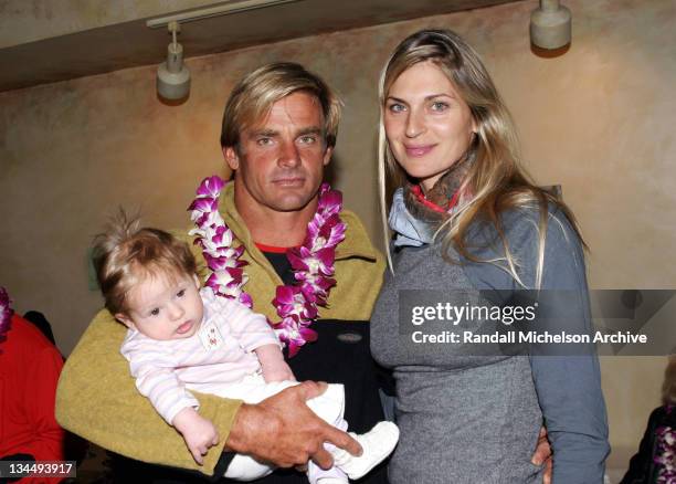 Laird Hamilton, Gabrielle Reece and Baby - Reece during 2004 Sundance Film Festival - Maui Film Festival Brunch at Cafe Terigo in Park City, Utah,...