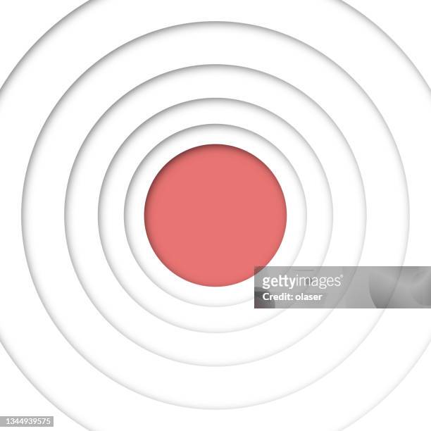 cut out paper, six levels of concentric circles and a final red (dot) - japanese flag stock illustrations