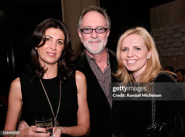 Producer Nathalie Marciano, Actor Gary Goetzman and Producer Michelle Chydzik attend the My Life In Ruins Cocktail Reception at Abode Restaurant in...