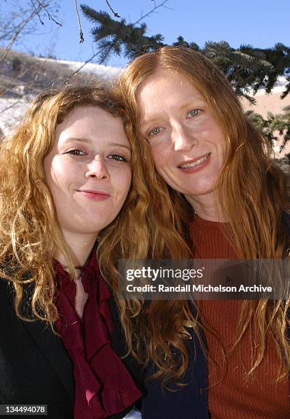 Natasha Lyonne and Frances Conroy during 2003 Sundance Film Festival - "Die Mommie Die" - Outdoor Portraits at Main Street in Park City, Utah, United...