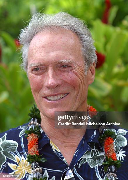Clint Eastwood during 2002 Maui Film Festival - Clint Eastwood Honored with Piper Heidsieck Silversword Award at Grand Wailea Resort Hotel and Spa in...