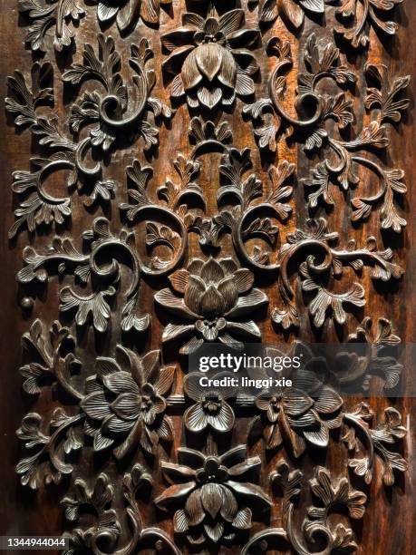 china's woodcarving culture - frieze stock pictures, royalty-free photos & images