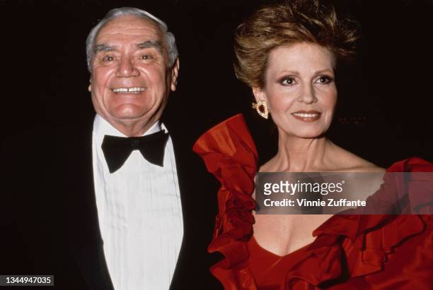 Ernest Borgnine and Tova Borgnine during 19th Annual AFI Lifetime Achievement Award to Kirk Douglas at Beverly Hilton Hotel in Beverly Hills,...