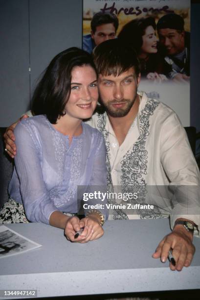 Actress Lara Flynn Boyle and actor Stephen Baldwin attend the 13th Annual Video Software Dealers Association Convention and Expo at the Las Vegas...