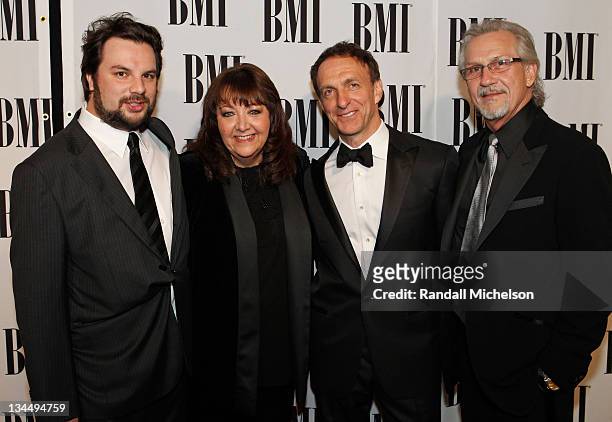 Composer David Buckley, Vice President, Film/TV Relations Doreen Ringer Ross, composer Mychael Danna and composer Snuffy Walden attend The 2010 BMI...