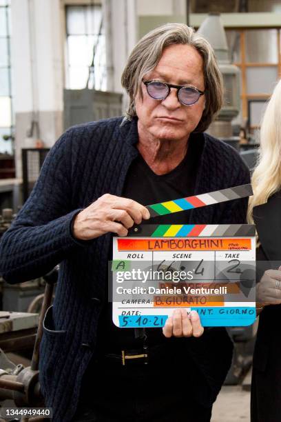 Mohamed Hadid is seen filming on the set of the movie "Lamborghini - The Legend" on October 05, 2021 in Rome, Italy.