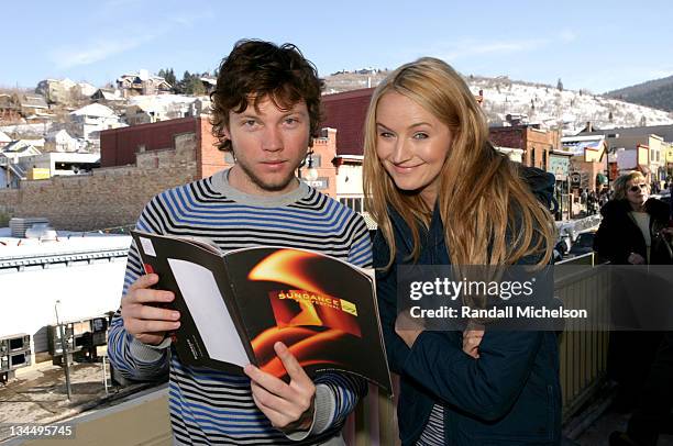 Khan Chittenden and Katie Wall during 2007 Sundance Film Festival - "Clubland" Outdoor Portraits at Delta Sky Lodge in Park City, Utah, United States.