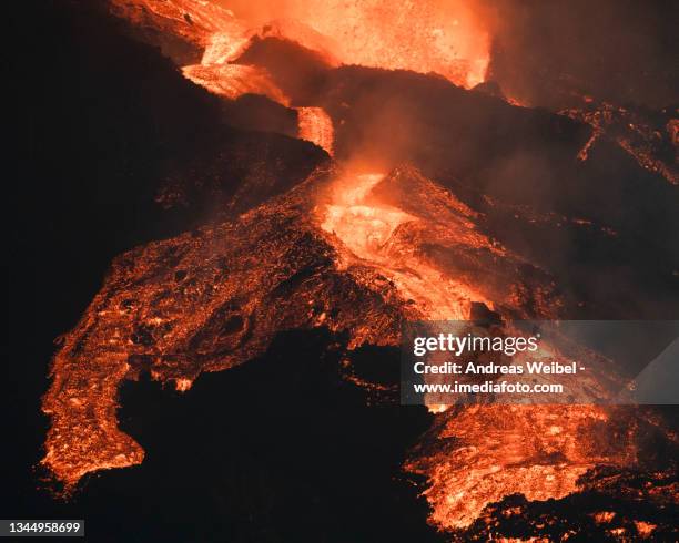 erupción volcánica la palma - la palma islas canarias imagens e fotografias de stock