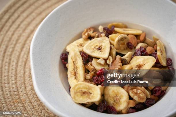 healthy food a healthy breakfast and blackberry berries - trail mix stock pictures, royalty-free photos & images