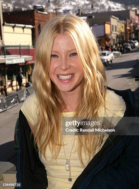 Emma Booth during 2007 Sundance Film Festival - "Clubland" Outdoor Portraits at Delta Sky Lodge in Park City, Utah, United States.