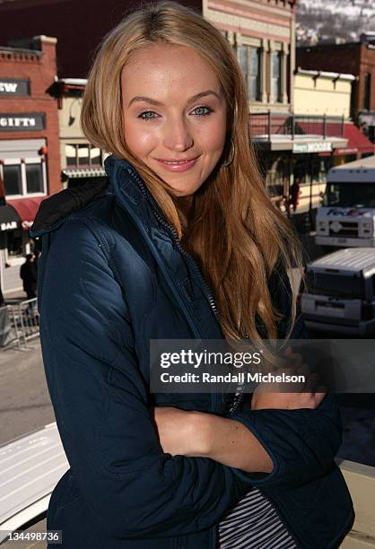 Katie Wall during 2007 Sundance Film Festival - "Clubland" Outdoor Portraits at Delta Sky Lodge in Park City, Utah, United States.