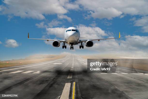 take off - landing stockfoto's en -beelden