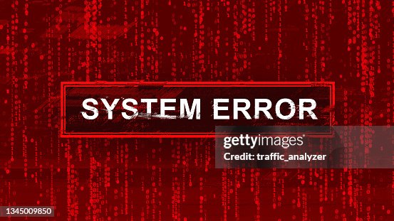 Abstract technical background - "System Error" Abstract technical background - "System Error"