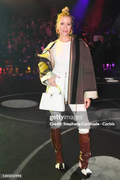 Elena Perminova attends the A"Love Brings Love" show – in Honor of Alber Elbaz By AZ Factory as part of Paris Fashion Week on October 05, 2021 in...