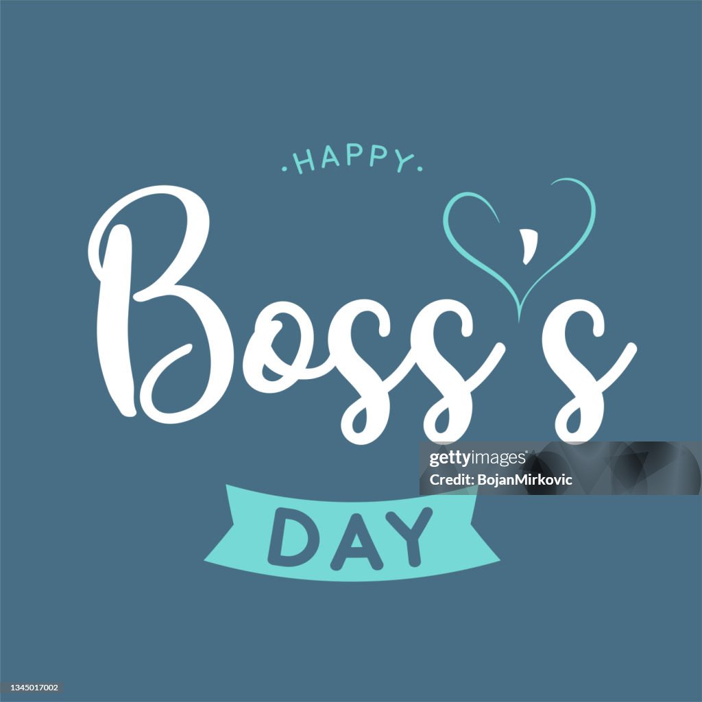 Happy Boss's Day card. Vector