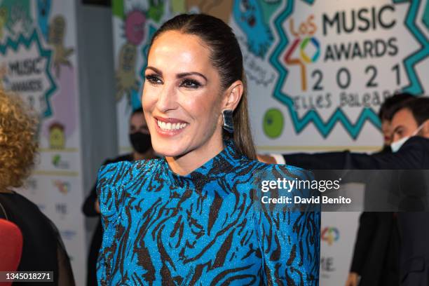 Malú attends the red carpet of the nominees dinner 'LOS40 Music Awards 2021 Illes Balears' on October 05, 2021 in Ibiza, Spain.