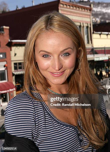 Katie Wall during 2007 Sundance Film Festival - "Clubland" Outdoor Portraits at Delta Sky Lodge in Park City, Utah, United States.