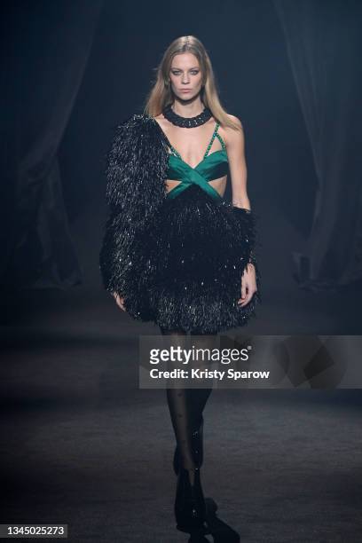 Lexi Boling walks the runway during the "Love Brings Love" show – in Honor of Alber Elbaz By AZ Factory as part of Paris Fashion Week on October 05,...