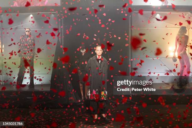 Amber Valletta walks the runway during the "Love Brings Love" Show – In Honor Of Alber Elbaz By AZ Factory Womenswear Spring/Summer 2022 show as part...