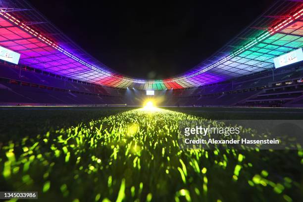 General view of the Olympiastadion during the UEFA EURO 2024 Brand Launch at Olympiastadion on October 05, 2021 in Berlin, Germany.