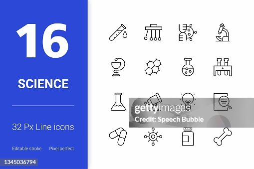 Science Editable Stroke Line Icons Science Editable Stroke Line Icons