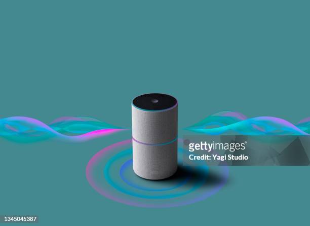 smart speaker and communication technologies. - digital assistant stock pictures, royalty-free photos & images