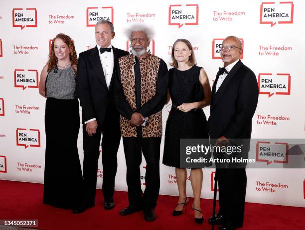 Jodi Picoult, Executive Chairman of The Walt Disney Company and Chairman of the Board of Directors Robert A. Iger, Wole Soyinka, Jodie Foster and...