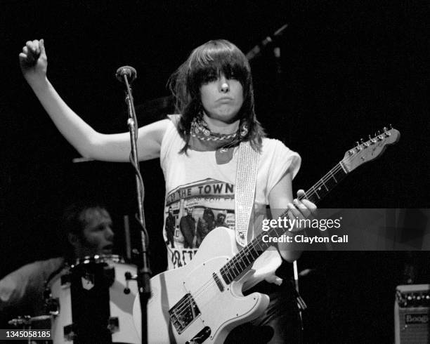 Chrissie Hynde performs with The Pretenders at the Warfield Theater on April 16, 1980.