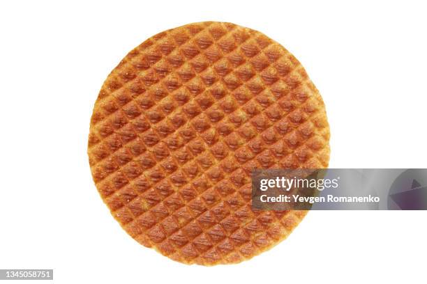 waffles with honey isolated on white background - waffles stock pictures, royalty-free photos & images