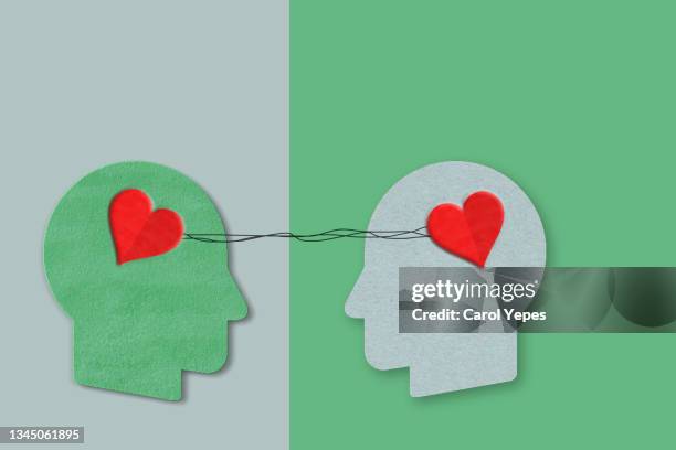 empathy conceptual paper image in yelow - empatia imagens e fotografias de stock