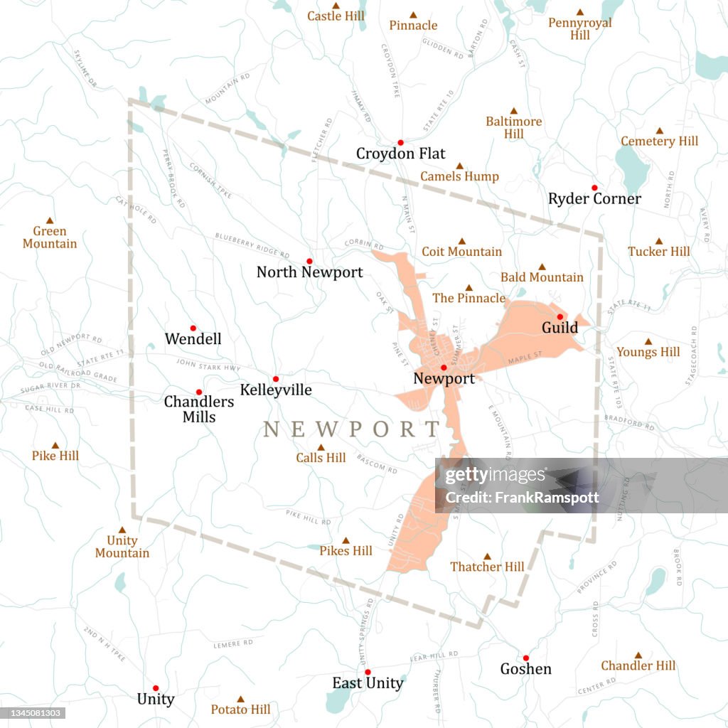 NH Sullivan Newport Vector Road Map