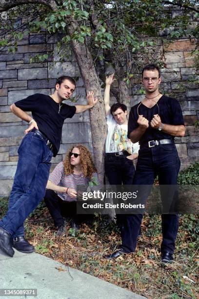 Catherine Wheel photographed in New York City on August 18, 1993. Rob Dickinson, Brian Futter, Dave Hawes, and Neil Sims.