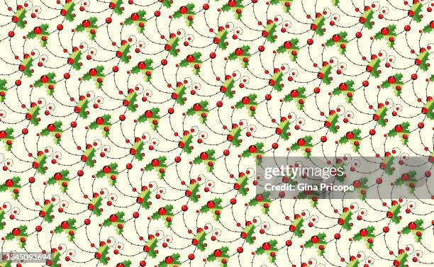 holly plant pattern - agrifoglio imagens e fotografias de stock