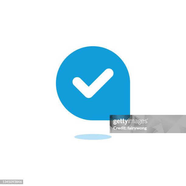 checking bubble icon - receiving feedback stock illustrations
