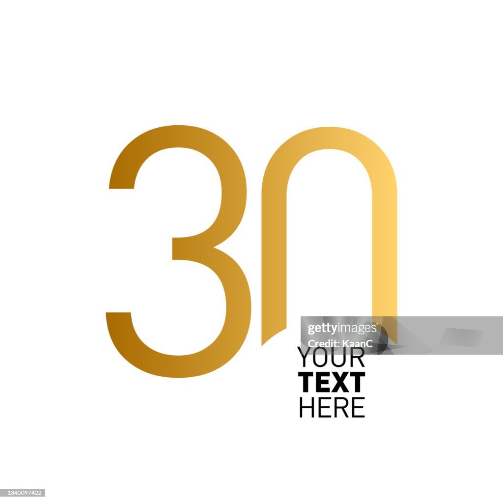 Anniversary logo template isolated, anniversary icon label, anniversary symbol stock illustration