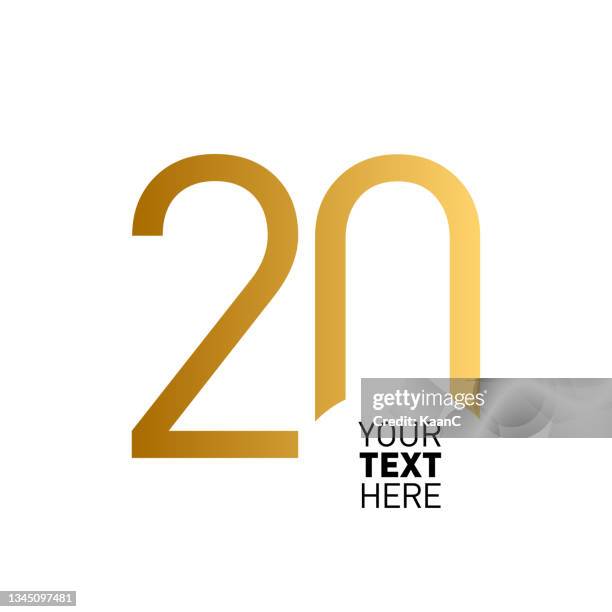 anniversary logo template isolated, anniversary icon label, anniversary symbol stock illustration - 20 anniversary stock illustrations