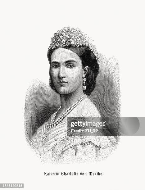 charlotte of belgium (1840-1927), wood engraving, published in 1900 - princess charlotte 幅插畫檔、美工圖案、卡通及圖標