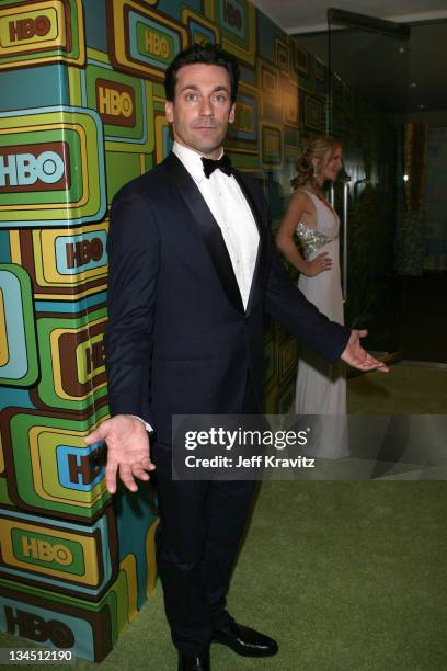 Actor Jon Hamm attends HBO's 68th Annual Golden Globe Awards Official After Party held at The Beverly Hilton hotel on January 16, 2011 in Beverly...