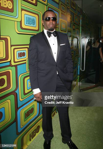 Recording artist Sean Combs attends HBO's 68th Annual Golden Globe Awards Official After Party held at The Beverly Hilton hotel on January 16, 2011...