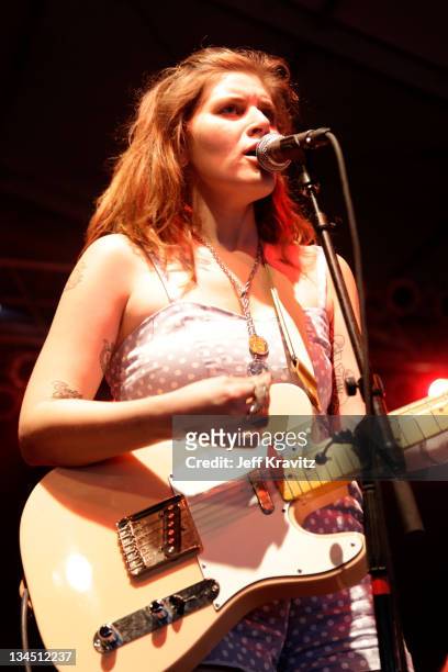 Musician Bethany Cosentino of Best Coast performs on stage during Bonnaroo 2011 at The Other Tent on June 9, 2011 in Manchester, Tennessee.