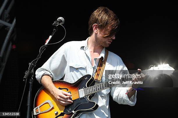 William McLaren of Delta Spirit performs during day one of Dave Matthews Band Caravan at Bader Field on June 24, 2011 in Atlantic City, New Jersey.