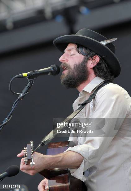 Ray Lamontagne performs during day one of Dave Matthews Band Caravan at Bader Field on June 24, 2011 in Atlantic City, New Jersey.