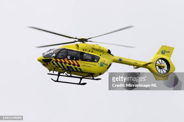 airbus rescue helicopter type h145 - helicopter ambulance stock pictures, royalty-free photos & images